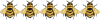 Five star rating represented by five bumblebees